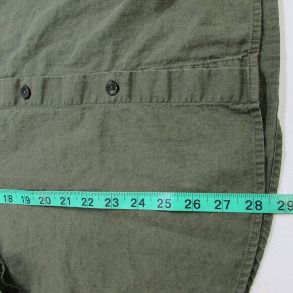 Liz Baker Woman Olive Green Linen/Cotton Button Down Top 1X - Picture 12 of 12